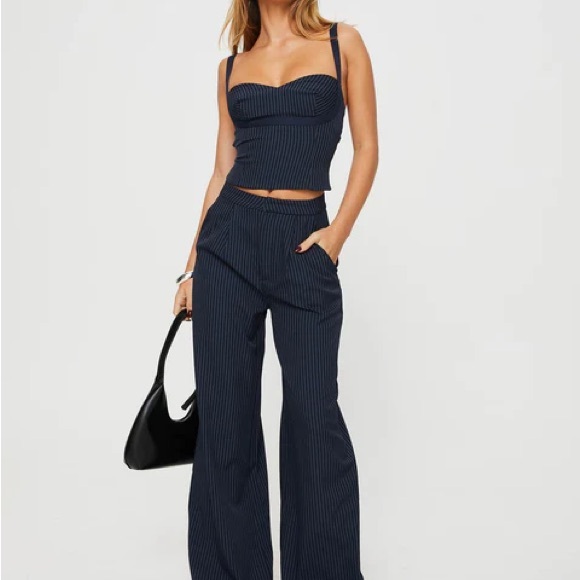 Princess Polly Brianna set navy pinstripe - Picture 2 of 15